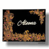 Intricate Henna Design with Name | 40x30 cm