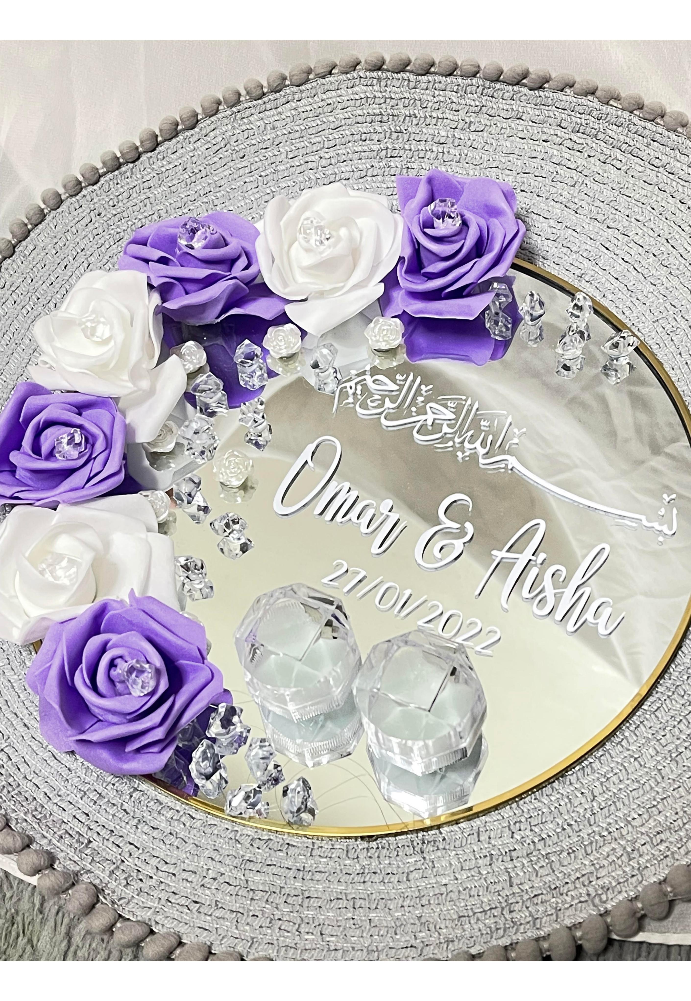 Wedding Mirror Ring Tray