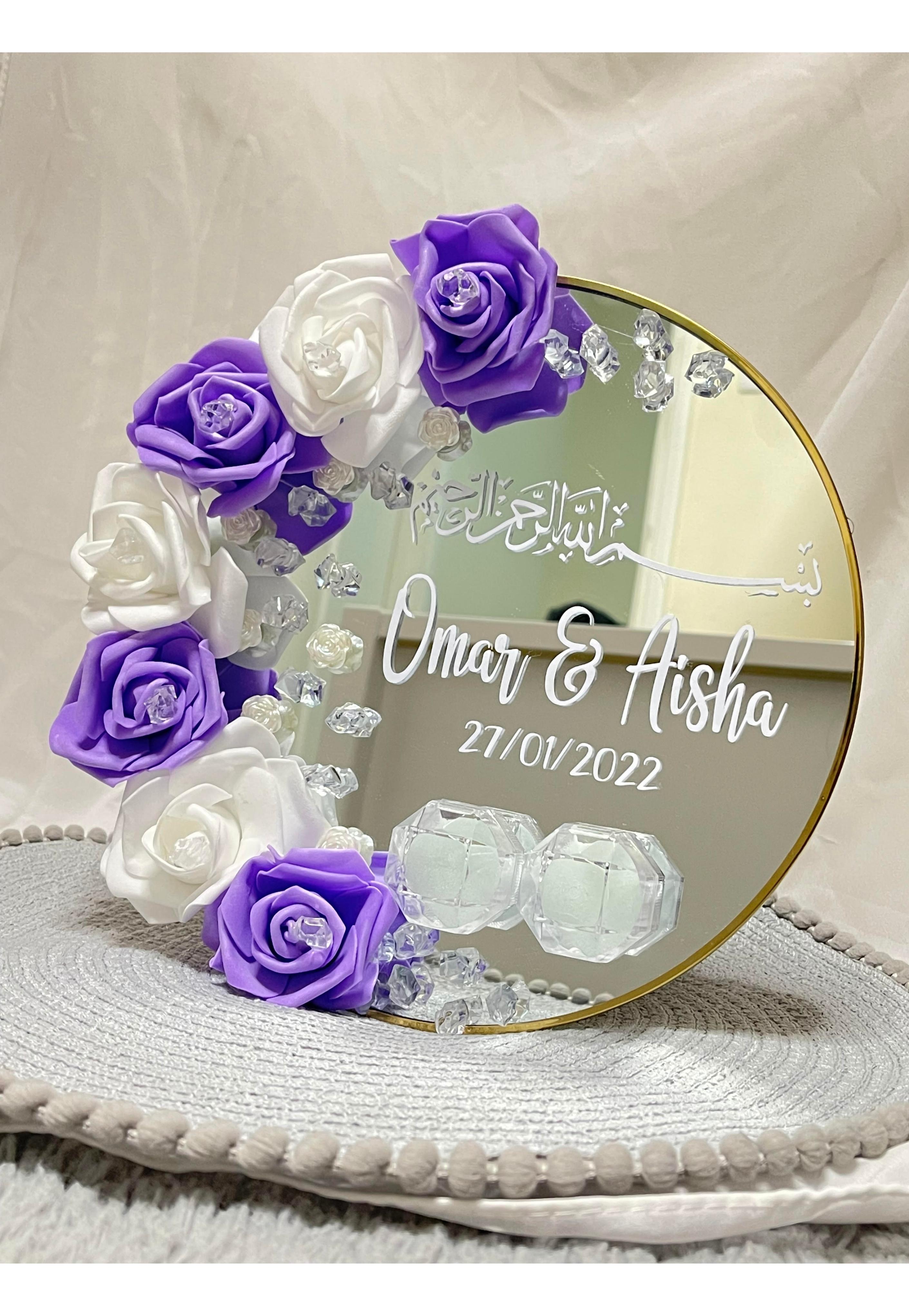 Wedding Mirror Ring Tray