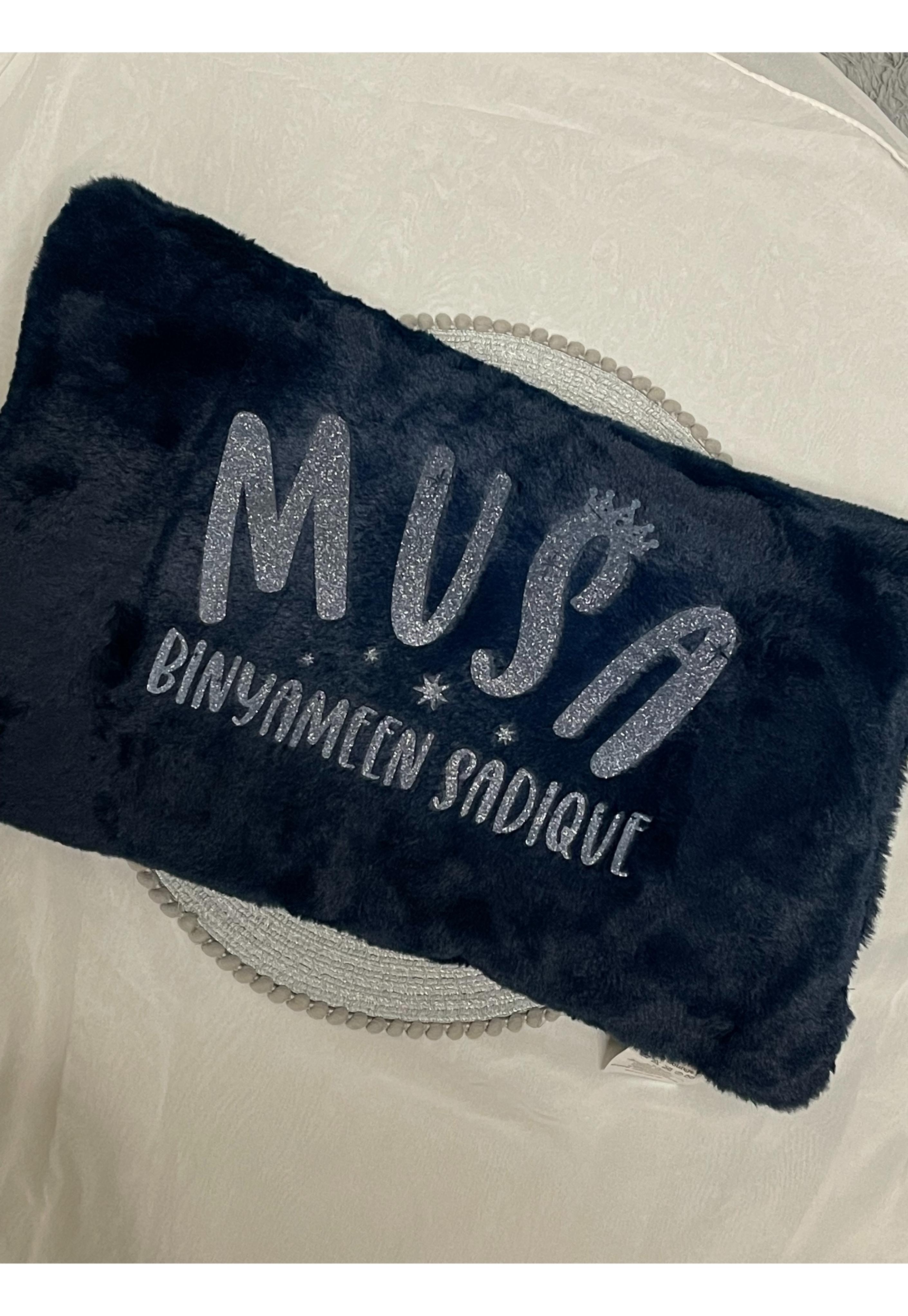 Faux Fur cushion with name