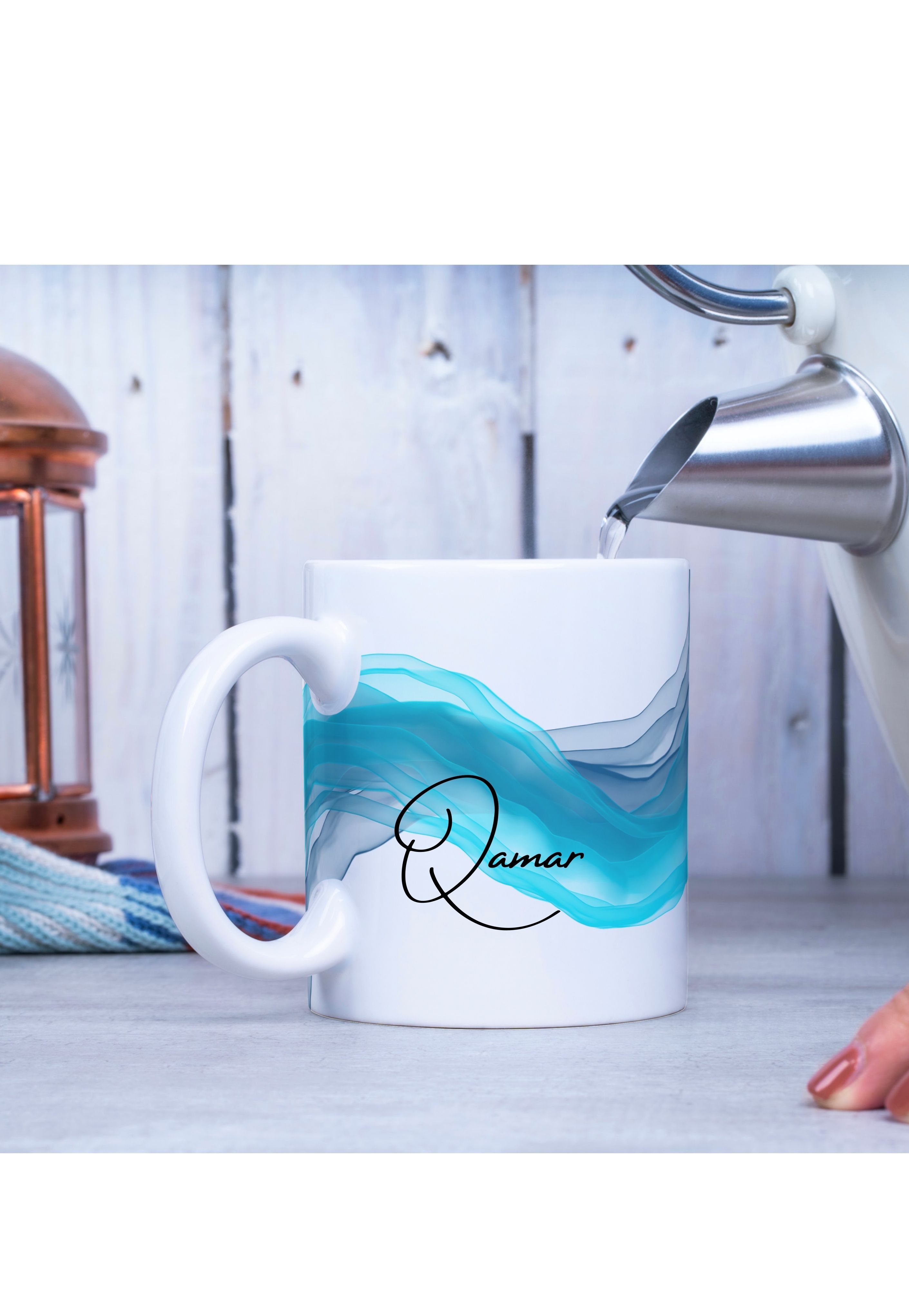 Personalised English Wispy Ribbon Mug | 11oz