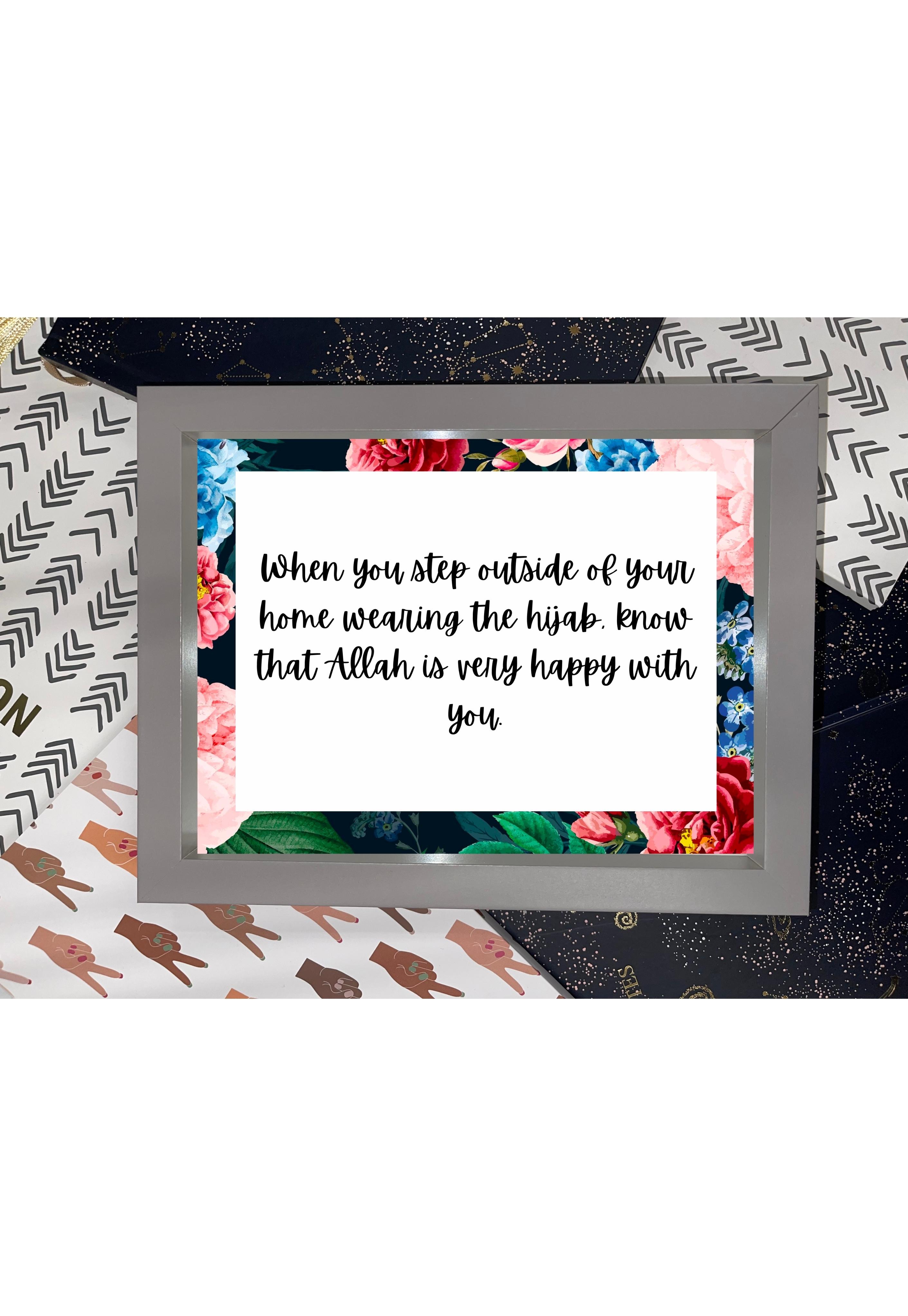 Hijab Motivational Message Frame