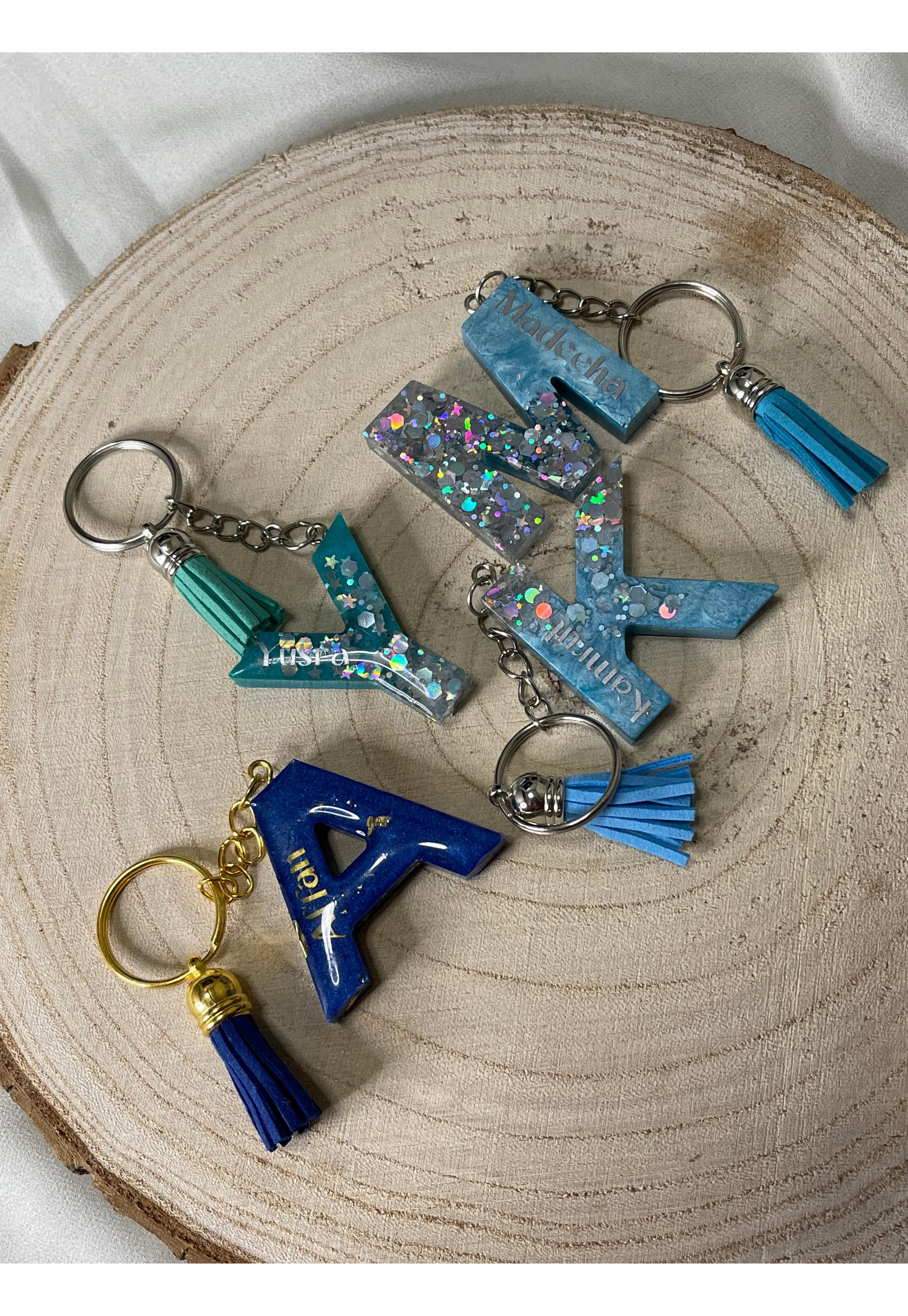 Alphabet Keychain - 1 Resin Alphabet Keychain