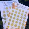 00054 30 day Ramadan Challenge. Ramadan 30 days daily activity scratch card. A4 size.