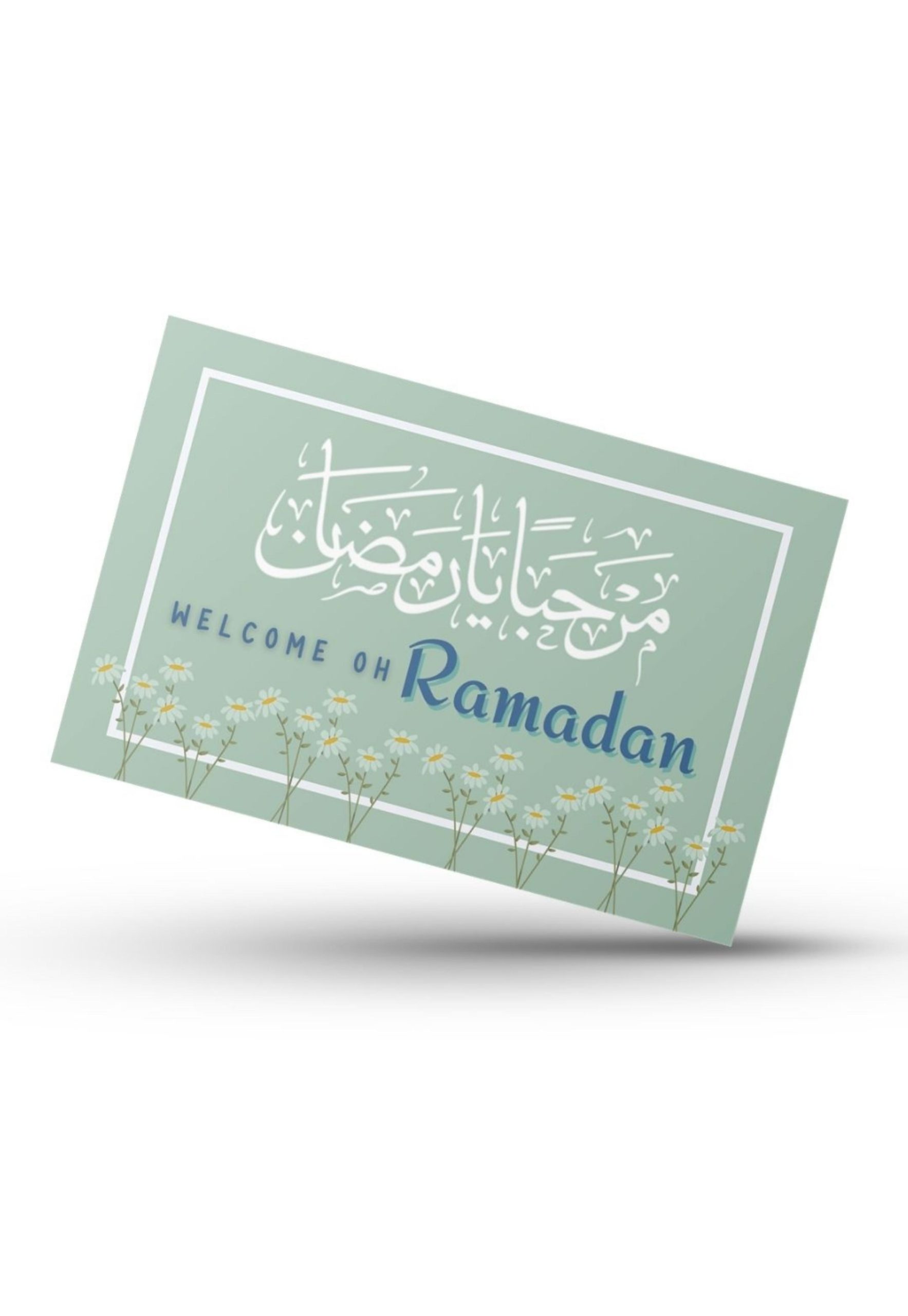 "Welcome Oh Ramadan" Card | Mint Green
