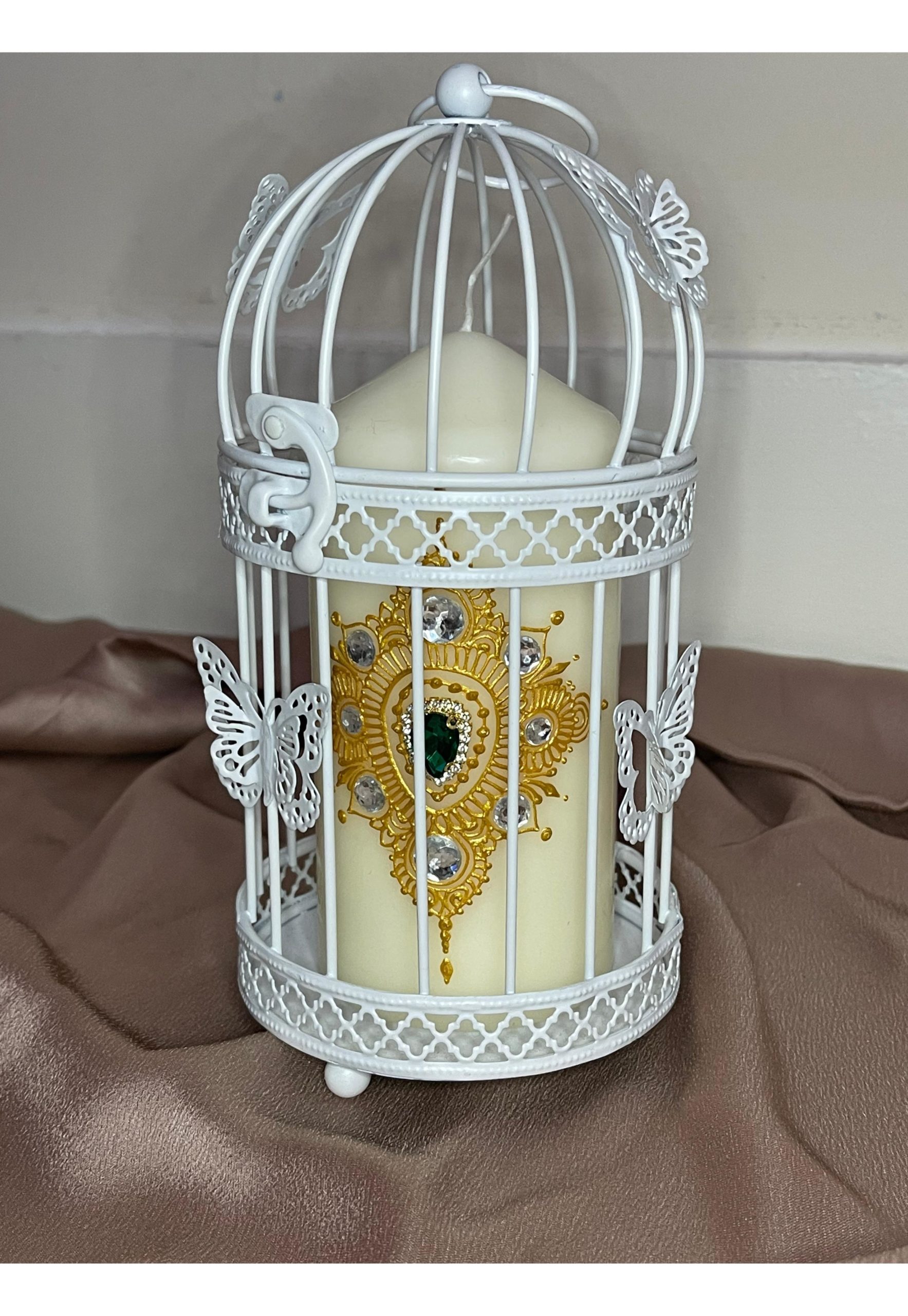 Birdcage with Simple Henna Candle