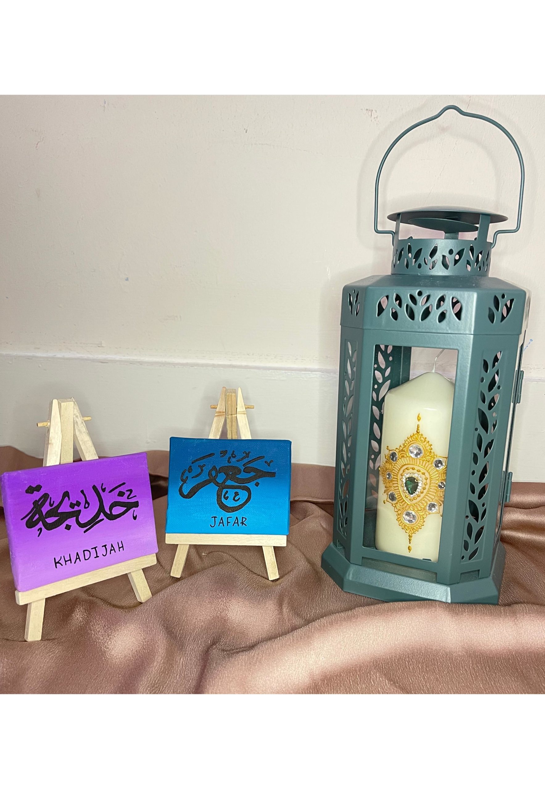 Henna Candle in Lantern | 15 x 28 cm