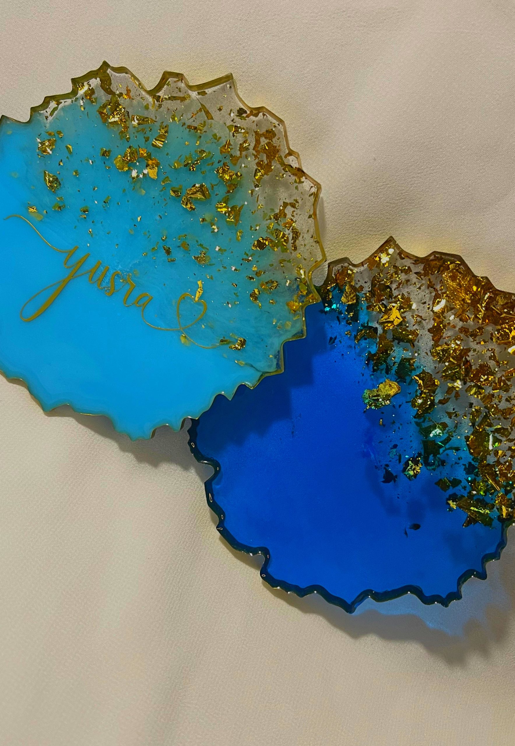 Personalised Gold Metallic Foil Coasters | 9.5 cm