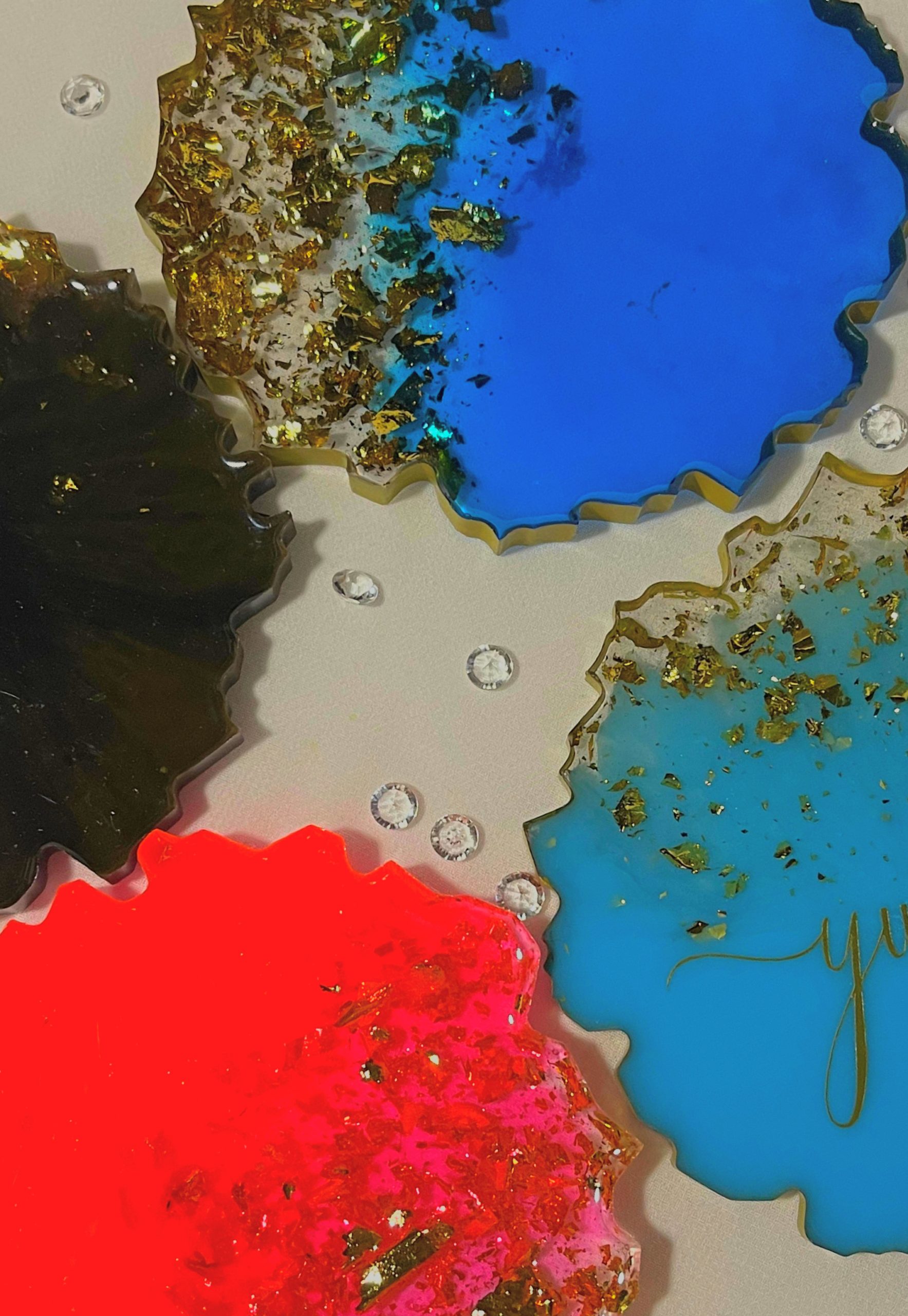 Personalised Gold Metallic Foil Coasters | 9.5 cm