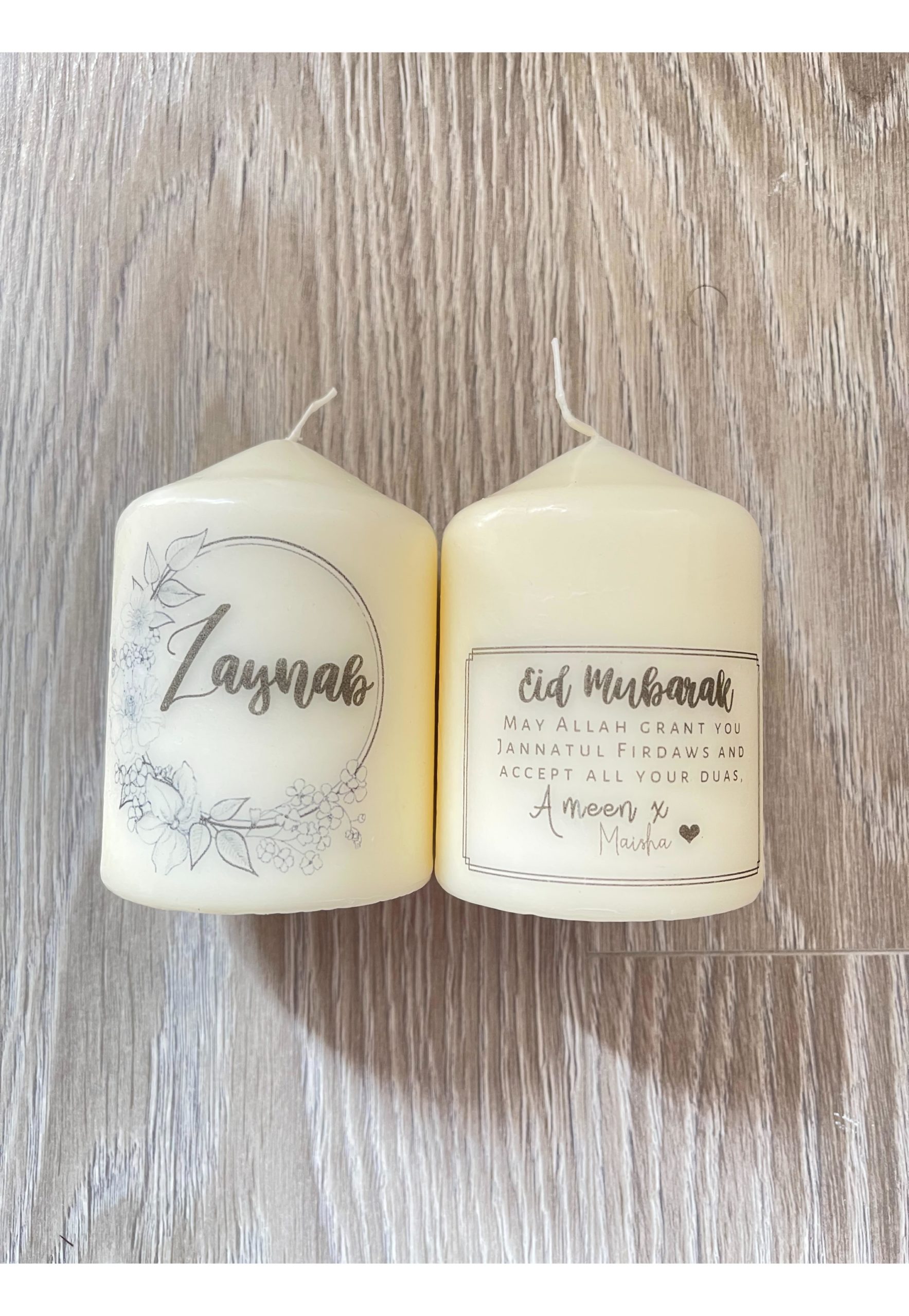 Personalised Pillar Candle