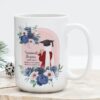 Blue Floral Graduation Mug | 15 oz