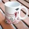 Pink Flower Arrangement Graduation Mug | 11 oz
