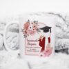 Pink Floral Graduation Mug | 11 oz