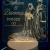 Engraved Wedding LED Light Stand