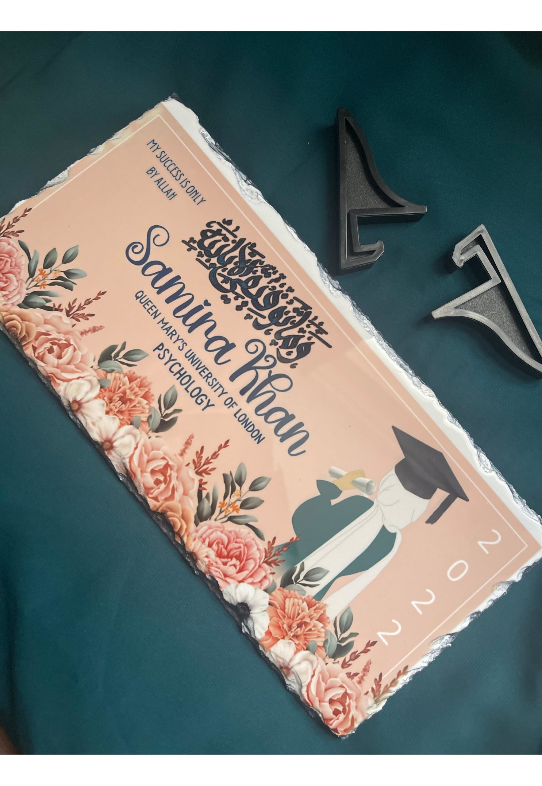 Floral Graduation Rock Slate | 16 x 30cm