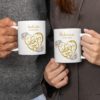 Floral Arabic Calligraphy Couples Mug Set