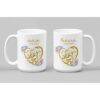 Floral Arabic Calligraphy Couples Mug Set