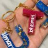 00042 Resin Alphabet Keychain