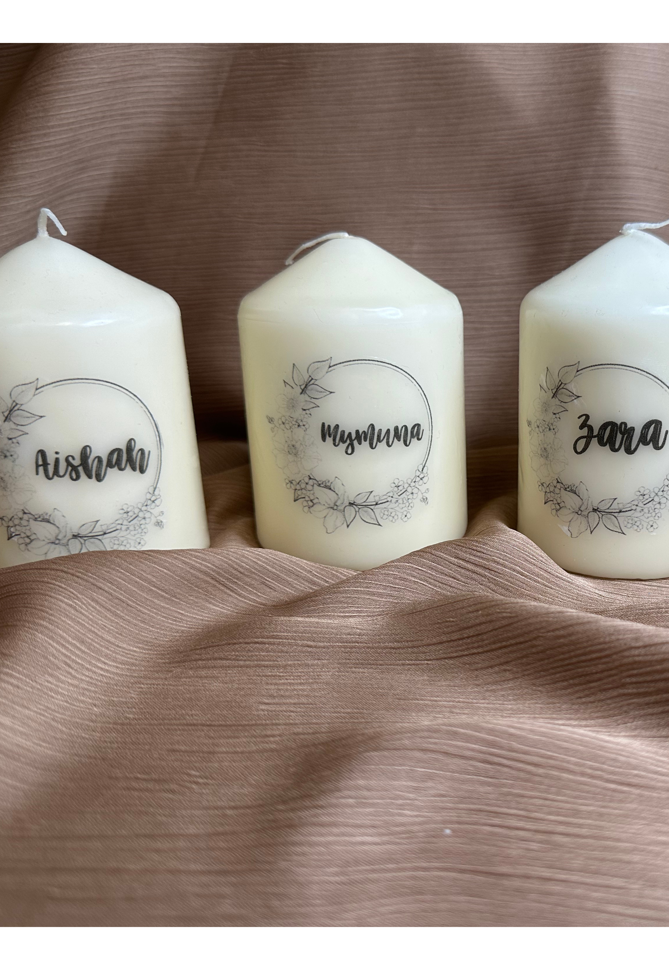 Personalised Pillar Candle