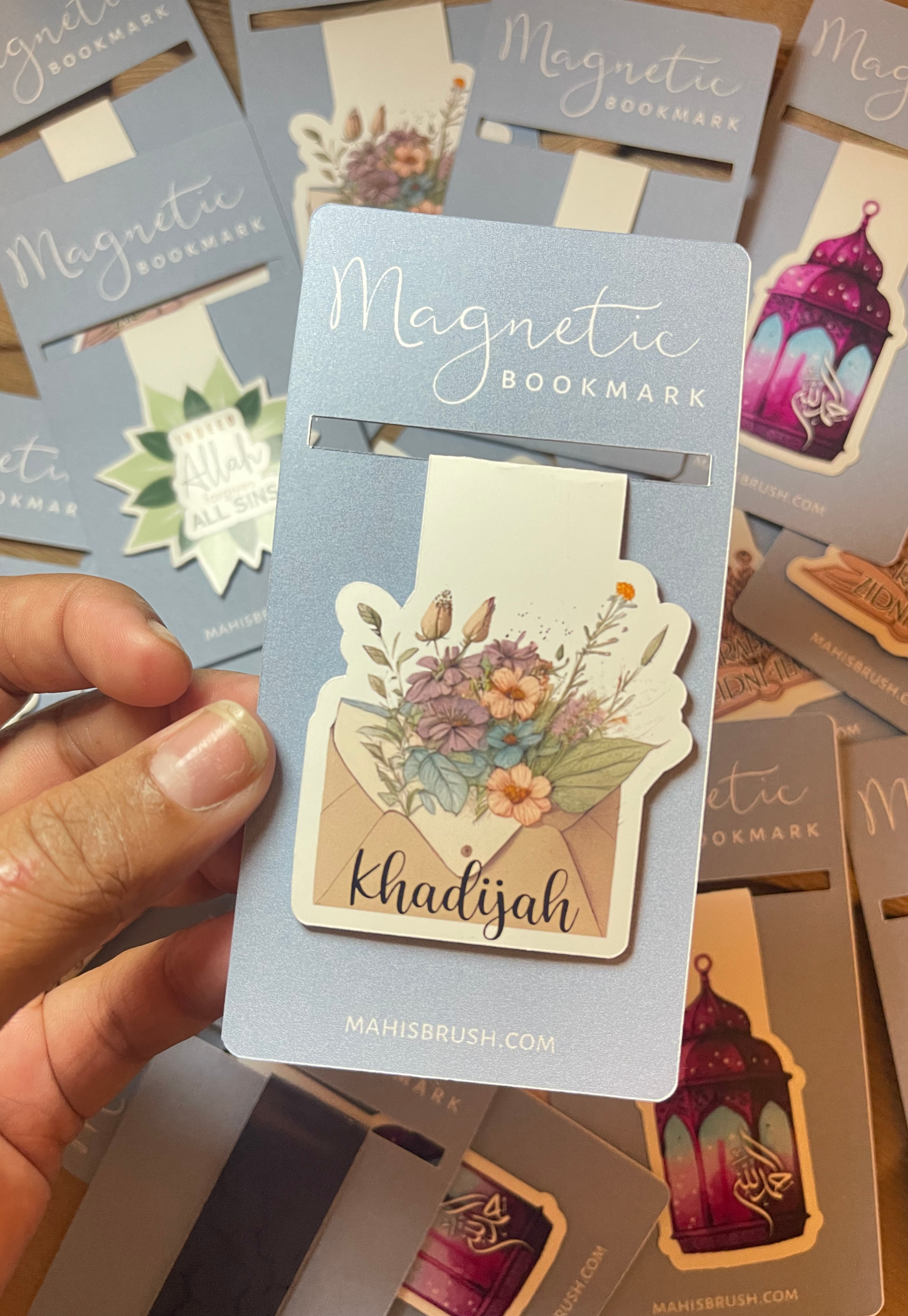 Personalised Floral Magnetic Bookmark