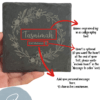 Personalised Floral Wreath Engraved Slate | 10 x 10 cm