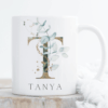 Personalised Green Initial Standard Mug | 11oz
