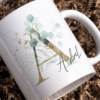 Personalised Green Initial Calligraphy Mug | 11 oz