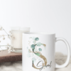 Personalised Green Initial Calligraphy Mug | 11 oz