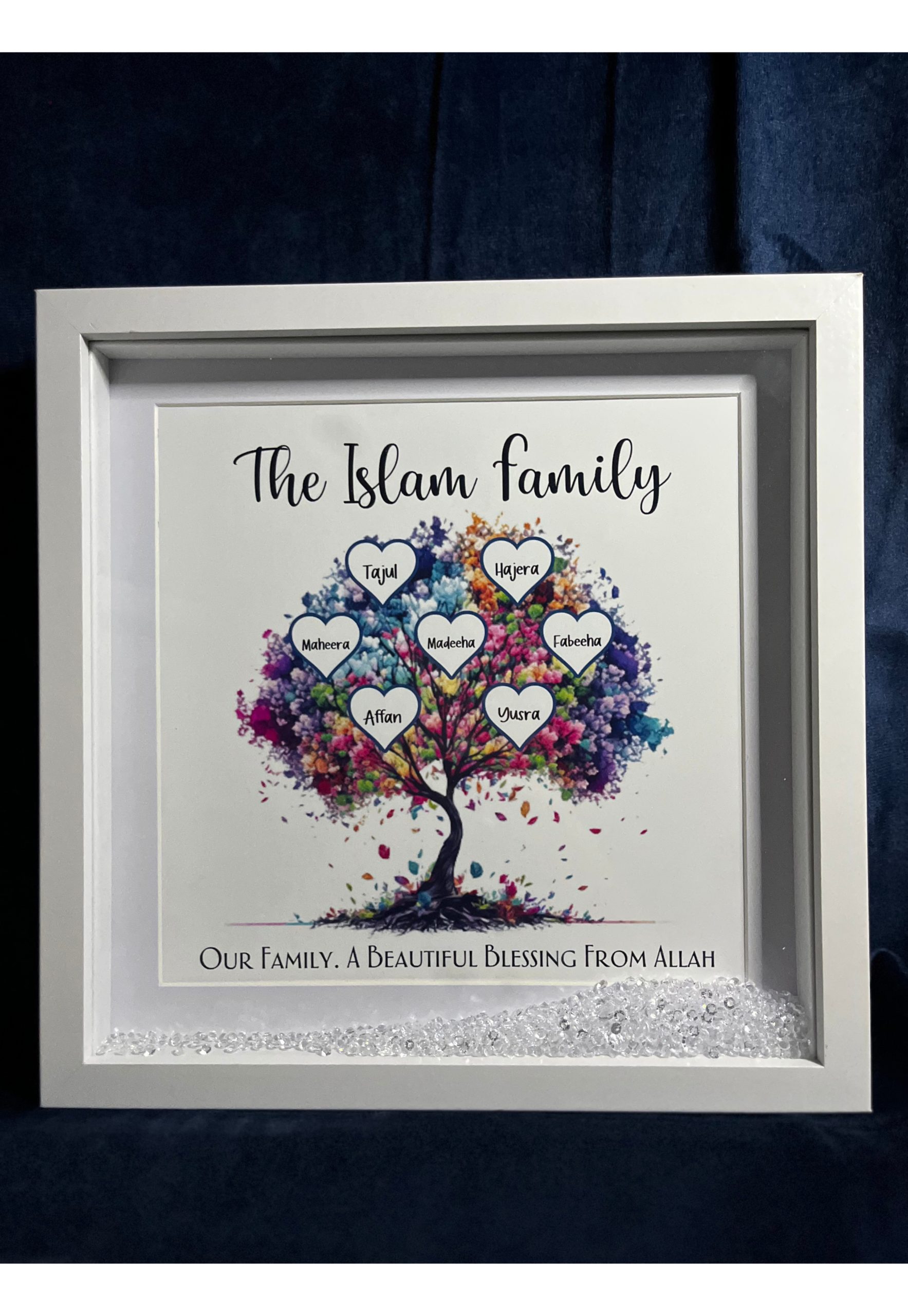 Colourful Family Tree 3D Frame
