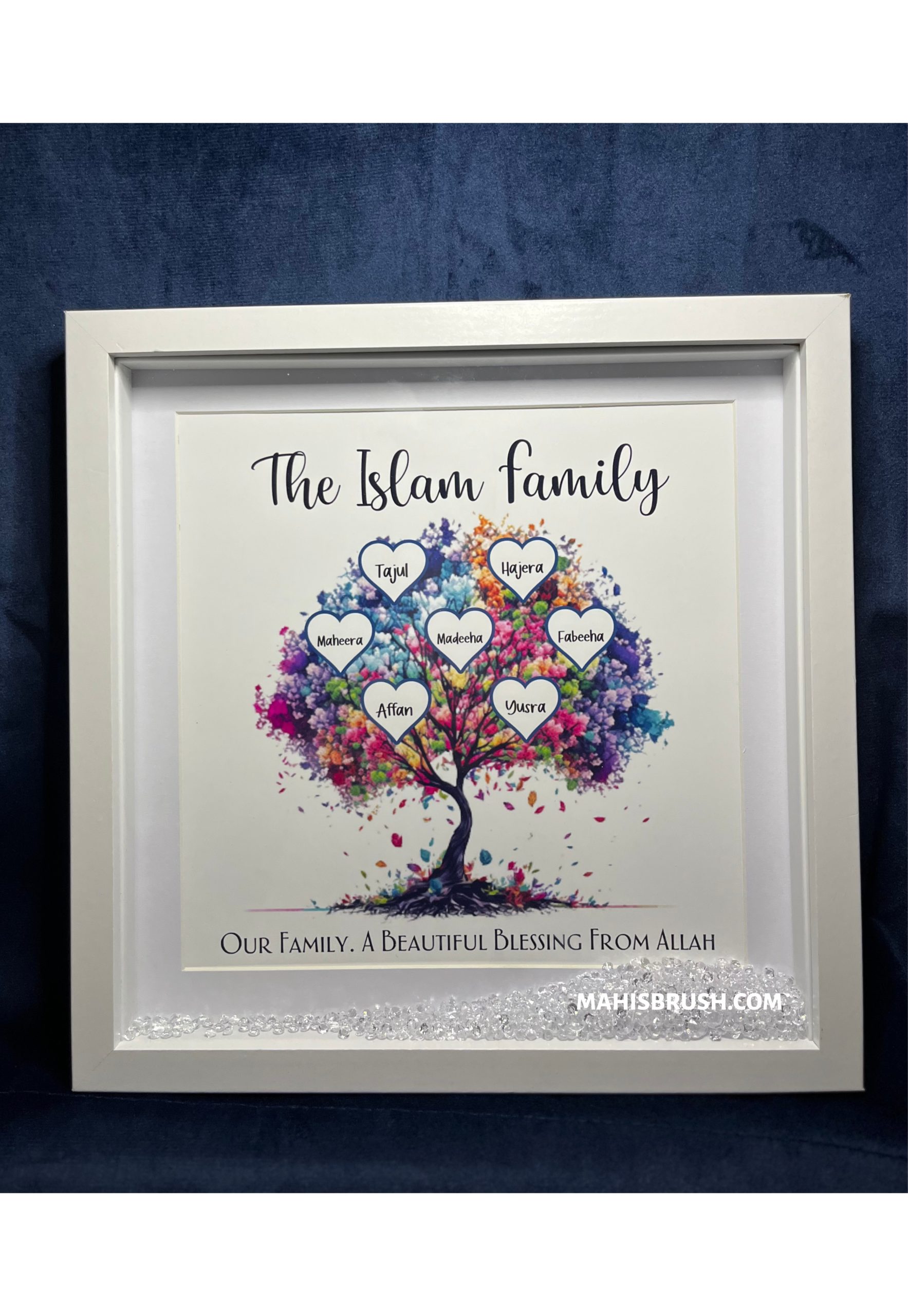 Colourful Family Tree 3D Frame