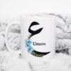 Blue Floral Arabic Initial Mug | 11 oz