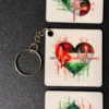 Palestine Inspired Electric Heart Keychain