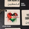 Palestine Inspired Electric Heart Keychain