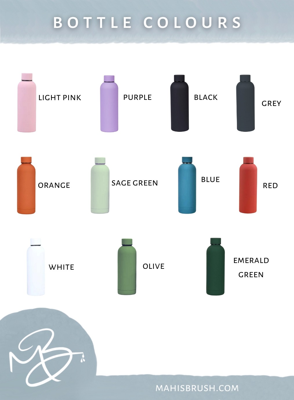 Personalised Flower Water Bottle | 500 ml