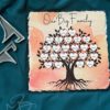 00176 "Our Big Family" Family Tree Rock Slate | 20 x 20 cm