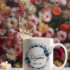 Watercolour Blue Floral Arabic Mug | 11oz
