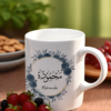 Watercolour Blue Floral Arabic Mug | 11oz