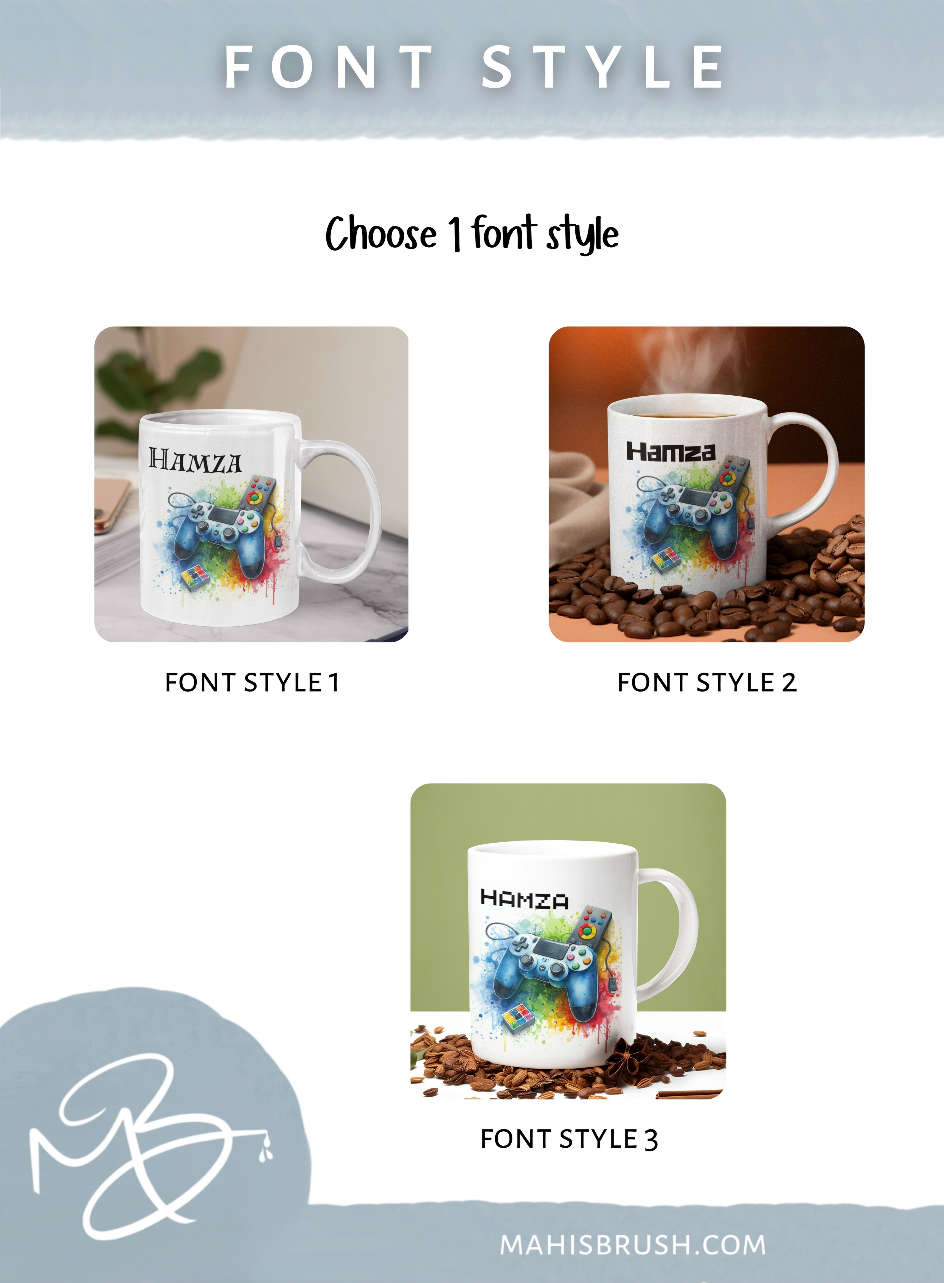 Boys Mug Customising Option Personalised Gamers Mug | 11 oz